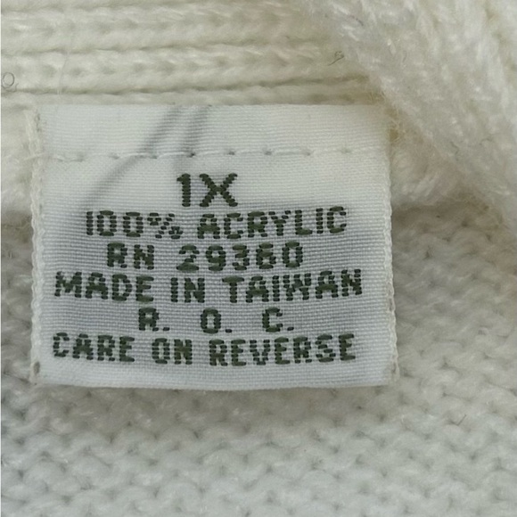 Pacific Place Plus /Off White/ NWOT V- Neck/ button down / pockets/ size 1X - Picture 10 of 11